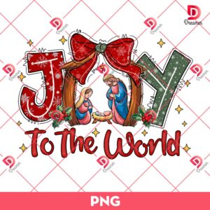 Coquette Jesus Christmas PNG, Christian Christmas PNG, Joy To The World PNG