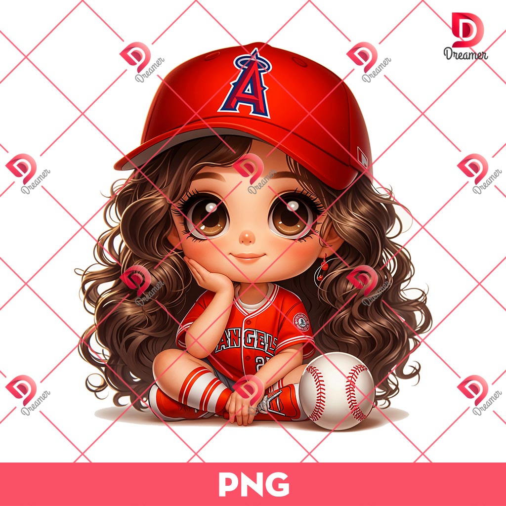 Cute Girl Los Angeles Angels PNG, Cute Cartoon Girl MLB Baseball PNG 2 Cute Girl Los Angeles Angels PNG, Cute Cartoon Girl MLB Baseball PNG