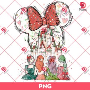 Disney Castle Christmas PNG, Merry Christmas Disney Princess PNG, Disney Christmas PNG