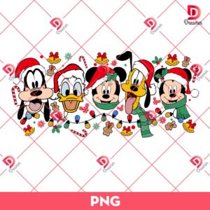 Disney Friends Merry Christmas PNG, Mickey Minnie Friends Christmas PNG