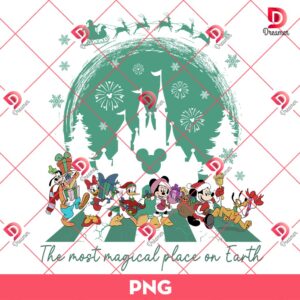 Disney The Most Magical Place On Earth PNG, Disney Friends Christmas PNG