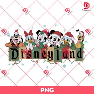 Disneyland Christmas PNG, Disney Mouse Friends Merry Christmas PNG