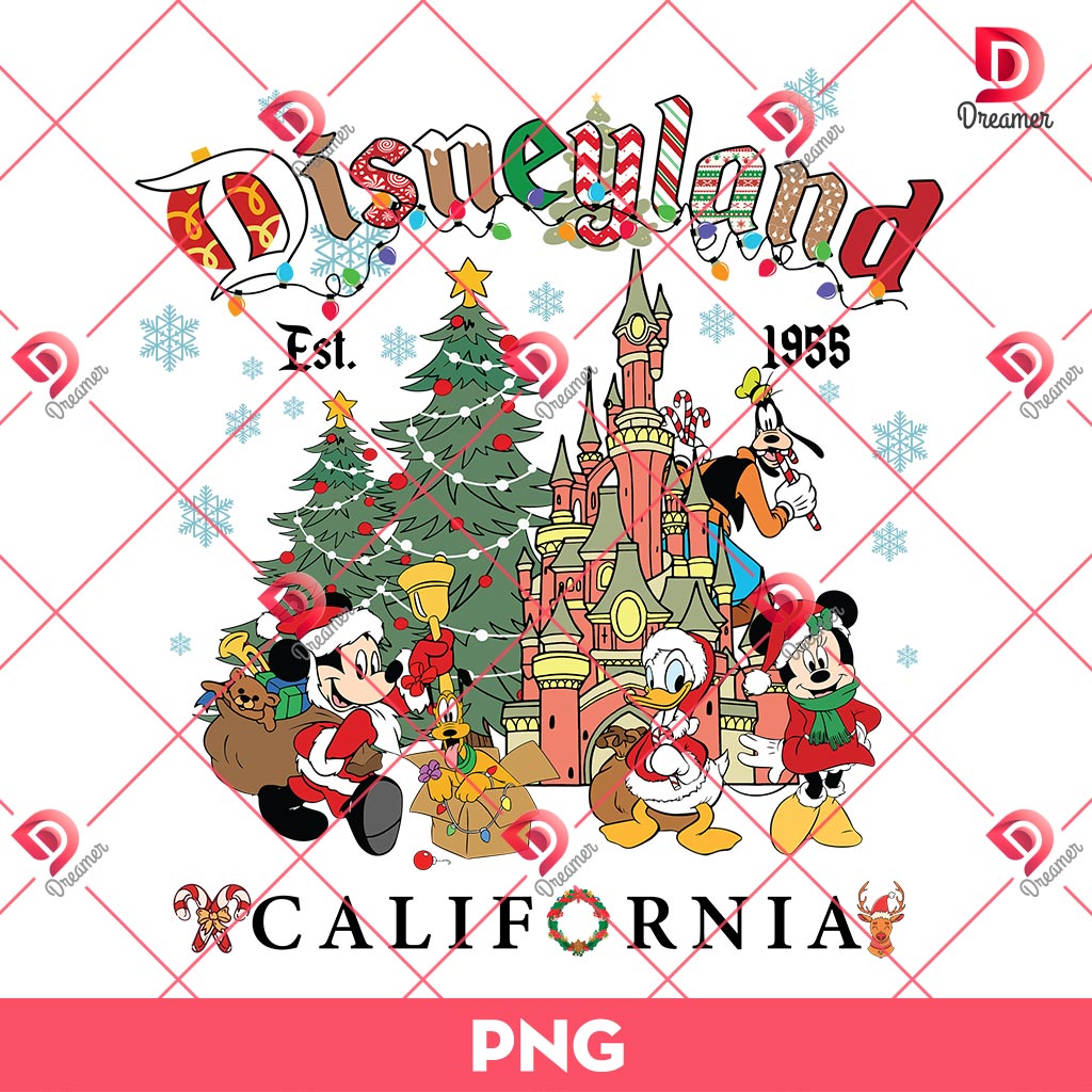Disneyland EST 1955 California PNG, Merry Christmas Disney Friends PNG 1 Disneyland EST 1955 California PNG, Merry Christmas Disney Friends PNG
