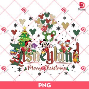 Disneyland Merry Christmas 2024 PNG, Disney Friends Christmas PNG