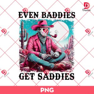 Even Badies Get Saddies PNG, Jason Voorhees Cowboy PNG, Horor Killer Halloween PNG