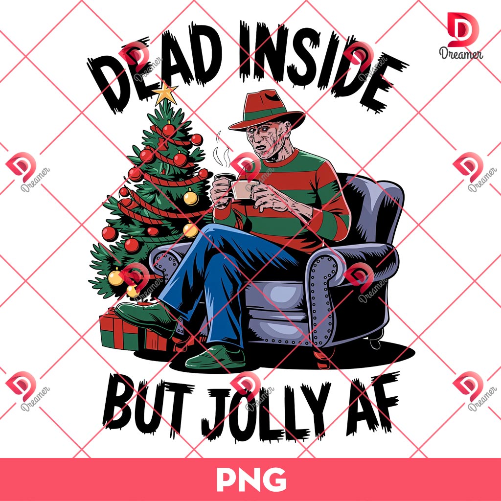 Freddy Krueger Christmas PNG, Dead Inside But Jolly Af PNG, Horror Characters Merry Christmas PNG 1 Freddy Krueger Christmas PNG, Dead Inside But Jolly Af PNG, Horror Characters Merry Christmas PNG