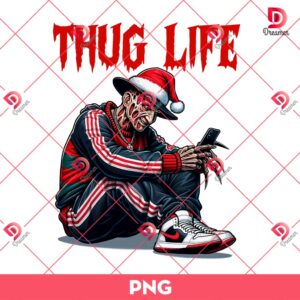 Freddy Krueger Thug Life Christmas PNG, Horror Christmas PNG