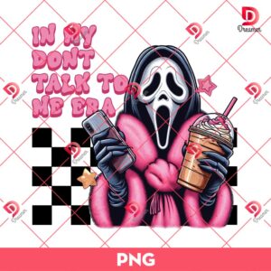 Ghostface In My Dont Talk To Me Era PNG, Horror Characters Halloween PNG