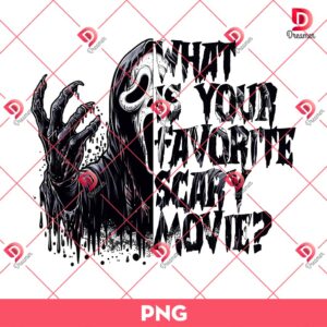 Ghostface Scream PNG, What’s Your Favorite Scary Movie PNG, Horror Characters Halloween PNG