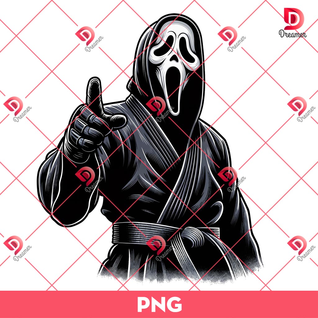 Ghostface Wearing Black Jitsu Gi PNG, Horror Ghostface Scream PNG 2 Ghostface Wearing Black Jitsu Gi PNG Horror Ghostface Scream PNG