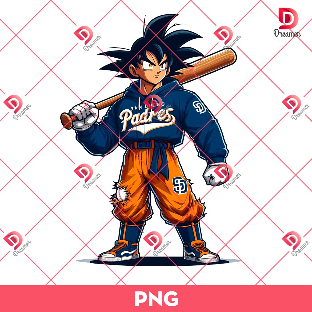 Goku San Diego Padres Player PNG, Goku MLB Baseball SD Padres Team PNG 4 Goku San Diego Padres Player PNG, Goku MLB Baseball SD Padres Team PNG