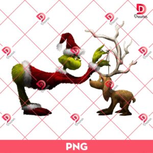 The Grinch And Fred Reindeer PNG, Grinch Christmas PNG