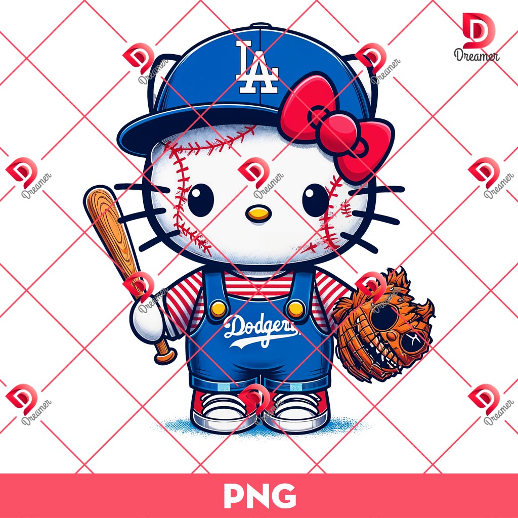 80+ Hello Kitty Los Angeles Dodgers PNG, All Designs LA Dodgers Hello Kitty by SVG Dreamer 67 Hello Kitty Chucky Dodgers PNG, Hello Kitty Los Angeles Dodgers Baseball PNG