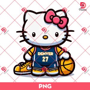 Hello Kitty Denver Nuggets PNG, Hello Kitty NBA Basketball Player PNG