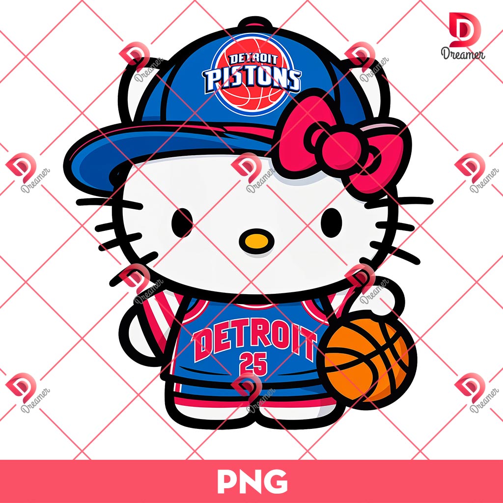Hello Kitty Detroit Pistons NBA PNG, Hello Kitty Basketball Player PNG 1 Hello Kitty Detroit Pistons NBA PNG, Hello Kitty Basketball Player PNG