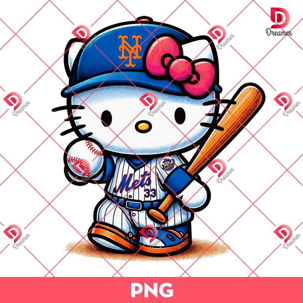 Hello Kitty New York Mets Player PNG, Hello Kitty MLB Baseball PNG 1 Hello Kitty New York Mets Player PNG, Hello Kitty MLB Baseball PNG