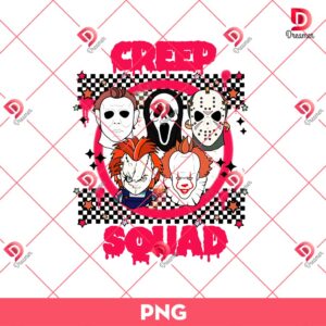 Horror Characters Creep Squad PNG, Horror Killers PNG, Scary Halloween PNG