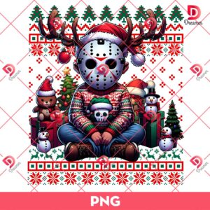 Horror Killer Jason Voorhees Christmas PNG, Horror Movies Christmas PNG