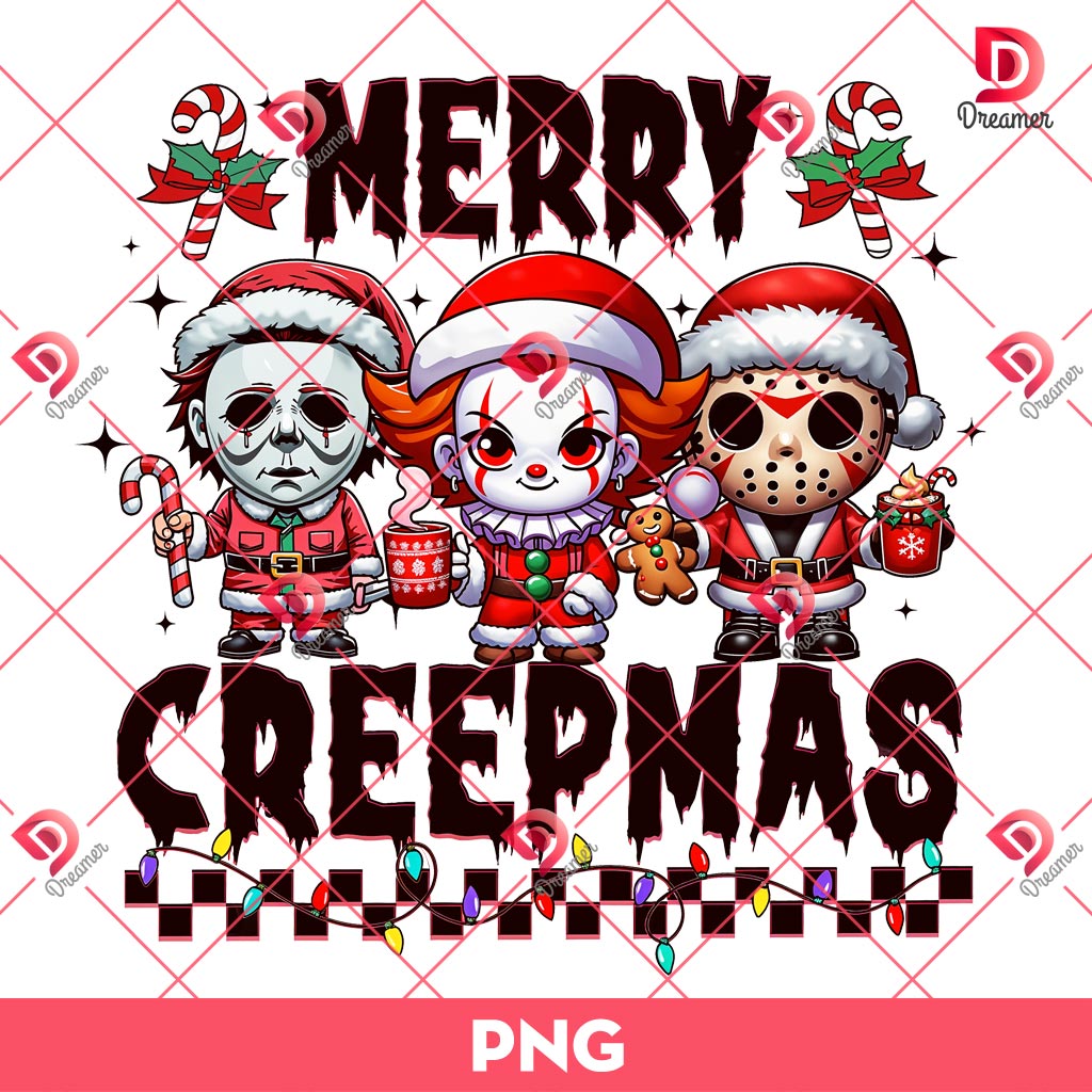 Horror Killers Merry Creepmas PNG, Horror Friends Christmas PNG 1 Horror Killers Merry Creepmas PNG, Horror Friends Christmas PNG