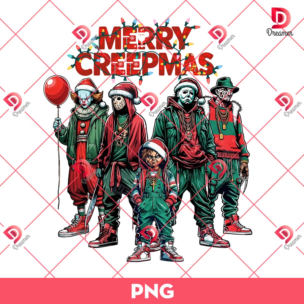 Horror Merry Creepmas 2024 PNG, Horror Killers Christmas PNG 1 Horror Merry Creepmas 2024 PNG, Horror Killers Christmas PNG