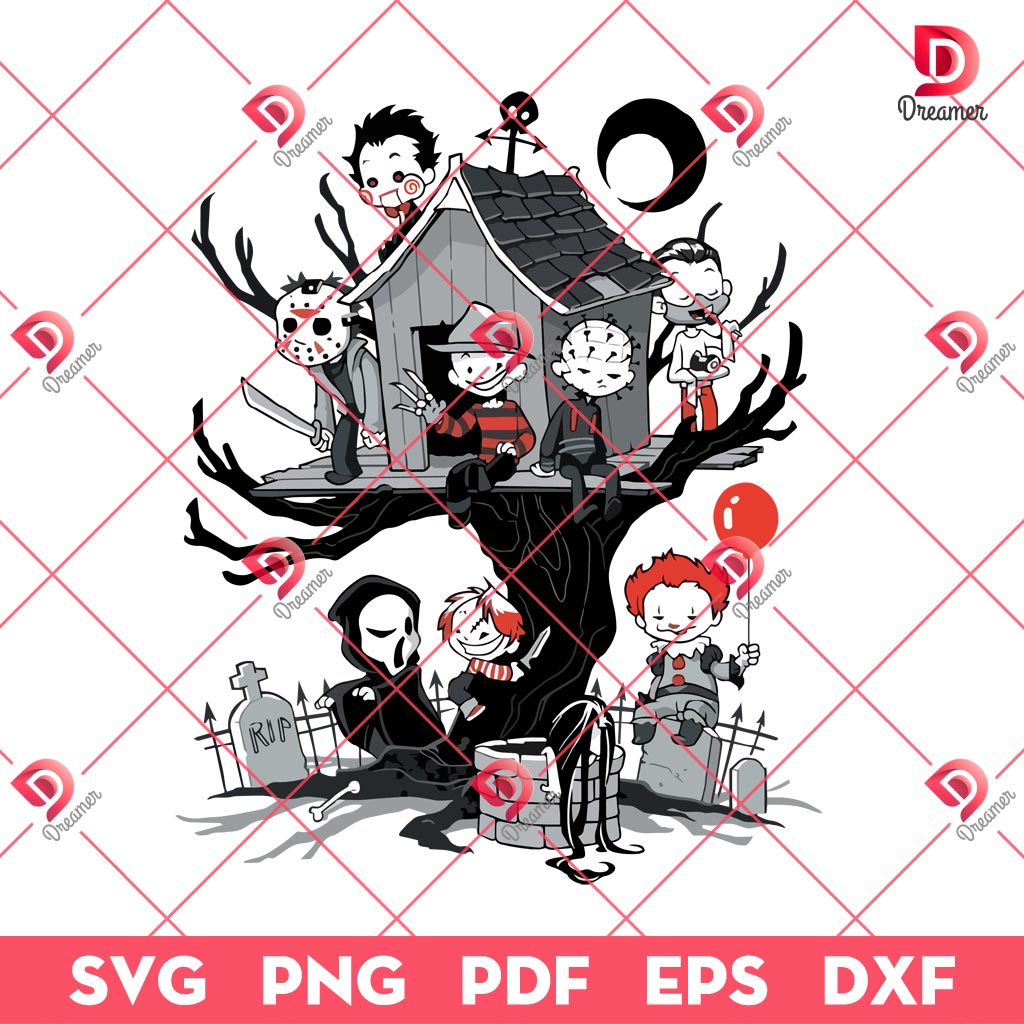 Horror Tree SVG PNG, The Haunted Treehouse SVG PNG, Horror Killers Halloween SVG PNG 1 Horror Tree SVG PNG, The Haunted Treehouse SVG PNG, Horror Killers Halloween SVG PNG