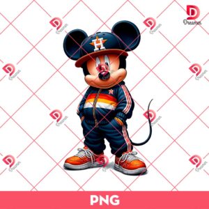 Houston Astros Mickey Mouse PNG, Mickey MLB Baseball PNG