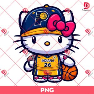 Indiana Pacers Hello Kitty PNG, Hello Kitty Basketball NBA PNG