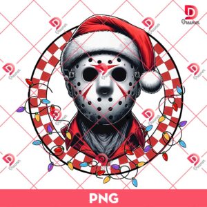 Jason Voorhees Merry Christmas PNG, Christmas Killers Friends PNG