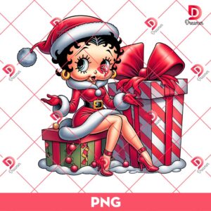 Merry Christmas Betty Boop PNG, Cute Betty Boop Christmas PNG