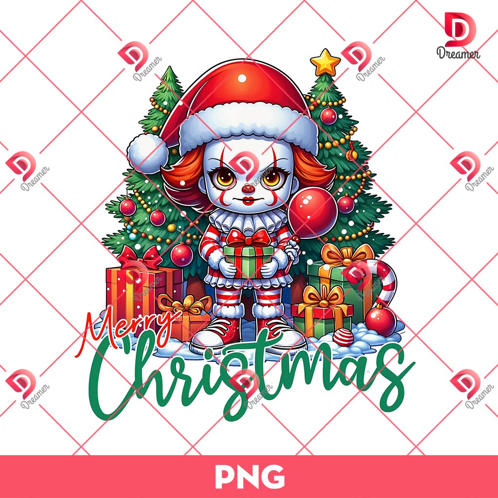Merry Christmas Chibi Pennywise PNG, Horror Character Cute Christmas PNG 2 Merry Christmas Chibi Pennywise PNG, Horror Character Cute Christmas PNG
