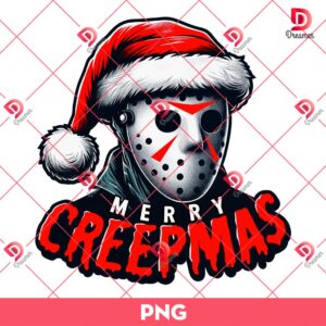 Merry Creepmas Jason Voorhees PNG, Killer Christmas PNG, Horror Character Merry Christmas PNG