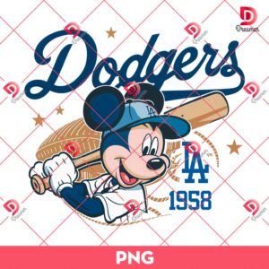 Bundle Mickey Mouse LA Dodgers PNG, Los Angeles Dodgers Disney Friends PNG Bundle, Mickey Baseball PNG 66 Mickey Dodgers PNG, Los Angeles Dodgers Est 1958 PNG