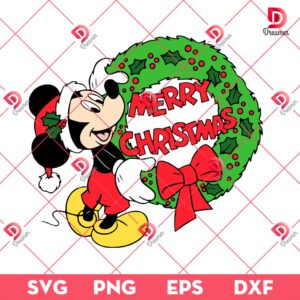 Mickey Mouse Merry Christmas SVG PNG, Disney Mouse Christmas 2024 SVG PNG