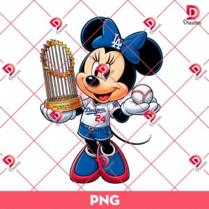 Minnie Mouse LA Dodgers PNG, World Series Champions 2024 LA Dodgers PNG