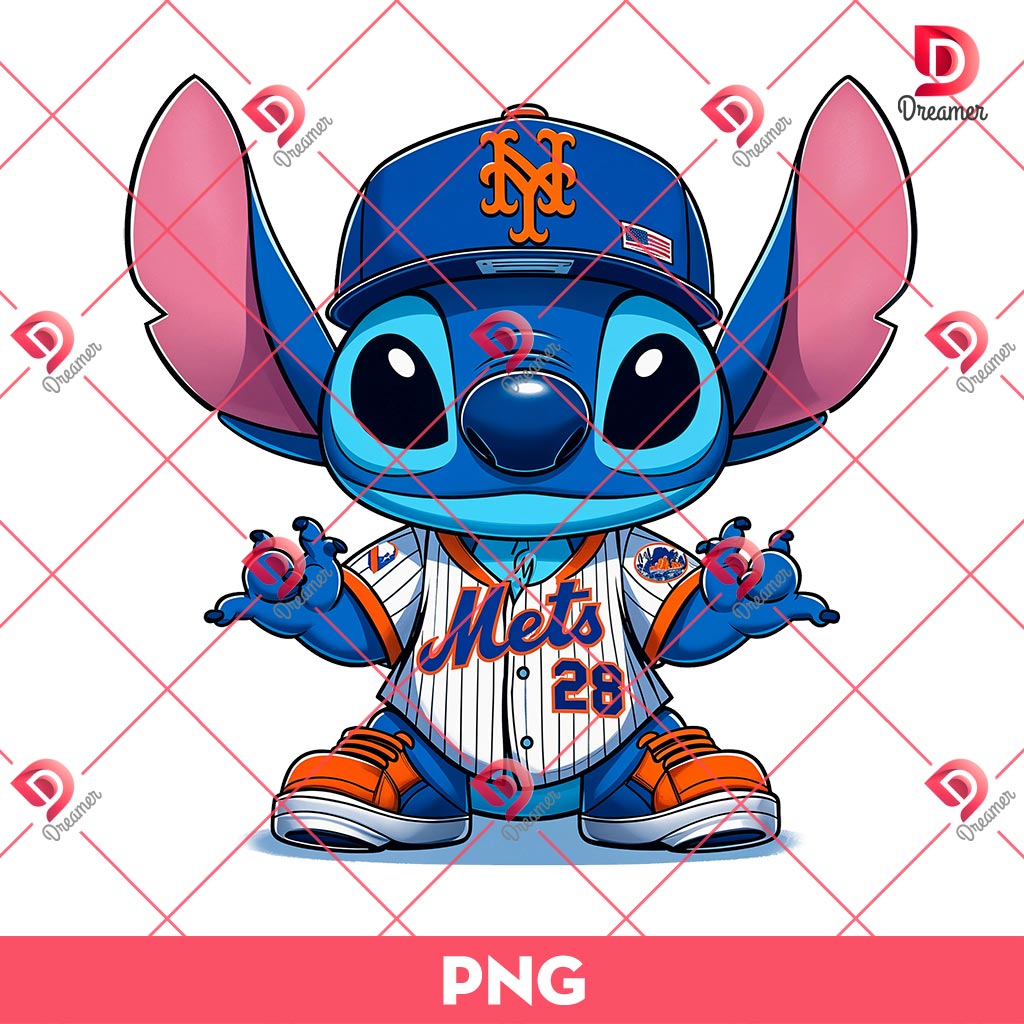 New York Mets Stitch PNG, NY Mets MLB Stitch Cartoon PNG 1 New York Mets Stitch PNG, NY Mets MLB Stitch Cartoon PNG