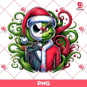 Nightmare Christmas Movie PNG, Jack And Grinch PNG, Merry Christmas PNG