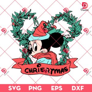 Retro Minnie Merry Christmas SVG PNG, Disney Mouse Christmas 2024 SVG PNG