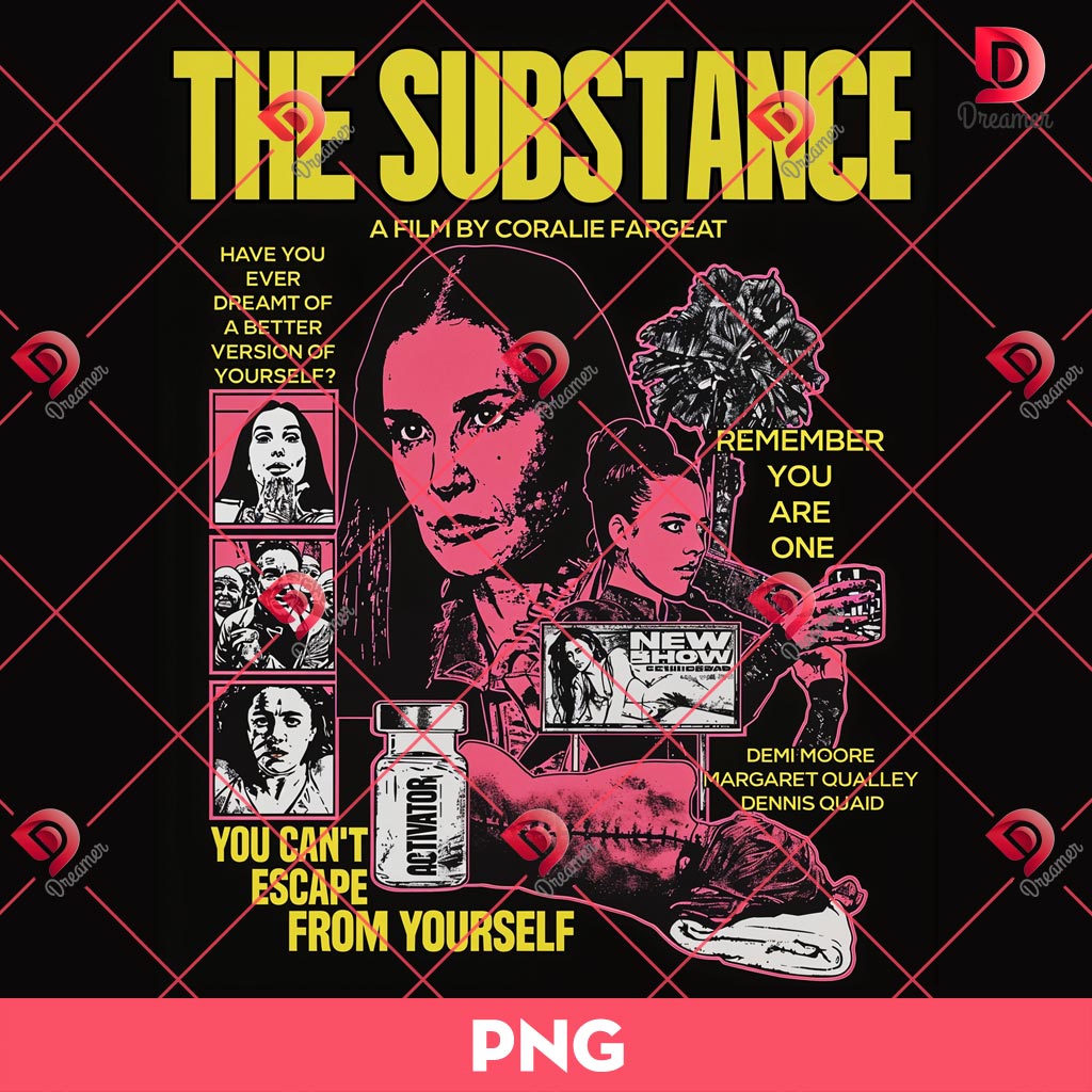 Retro The Substance PNG, The Substance Movie PNG 1 Retro The Substance PNG, The Substance Movie PNG