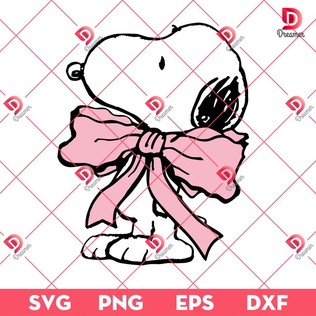 Snoopy Coquette SVG PNG EPS DXF 1 Snoopy Coquette SVG PNG EPS DXF