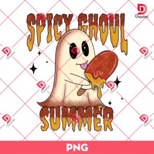 Spicy Ghoul Summer PNG, Cute Ghost Halloween PNG