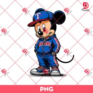 Texas Rangers Mickey Mouse PNG, Disney Mickey Mouse Baseball PNG