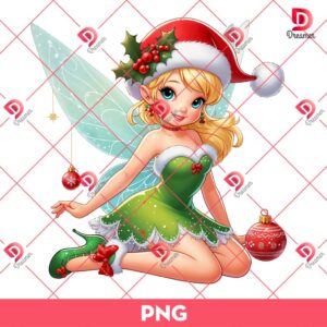 Tinkerbell Fairy Christmas PNG, Cartoon Fairy Merry Christmas PNG