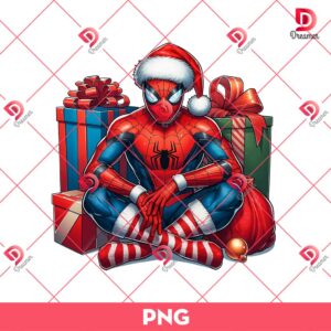 Spiderman Merry Christmas PNG, Superhero Christmas PNG