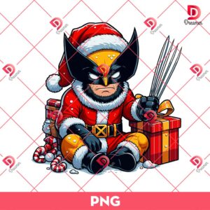 Wolverine Merry Christmas PNG, Superhero Christmas PNG