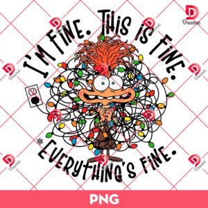 Anxiety Inside Out Christmas PNG, Im Fine This Is Fine Everythings Fine PNG