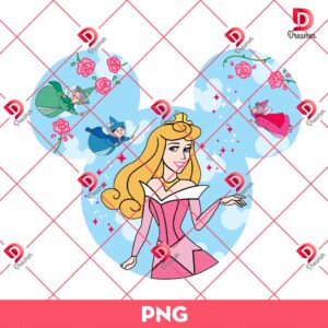 Aurora Princess In Disney Mouse Head PNG, Disney Princess PNG