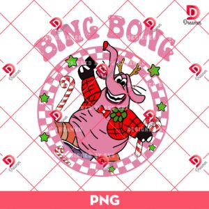 Bing Bong Inside Out Christmas PNG, Inside Out 2 Cartoon Merry Christmas PNG