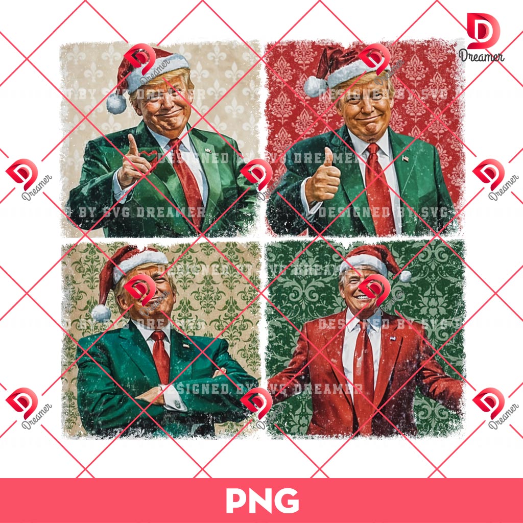 Boho Christmas Trump PNG, Happy Holidays PNG 1 Boho Christmas Trump PNG, Happy Holidays PNG