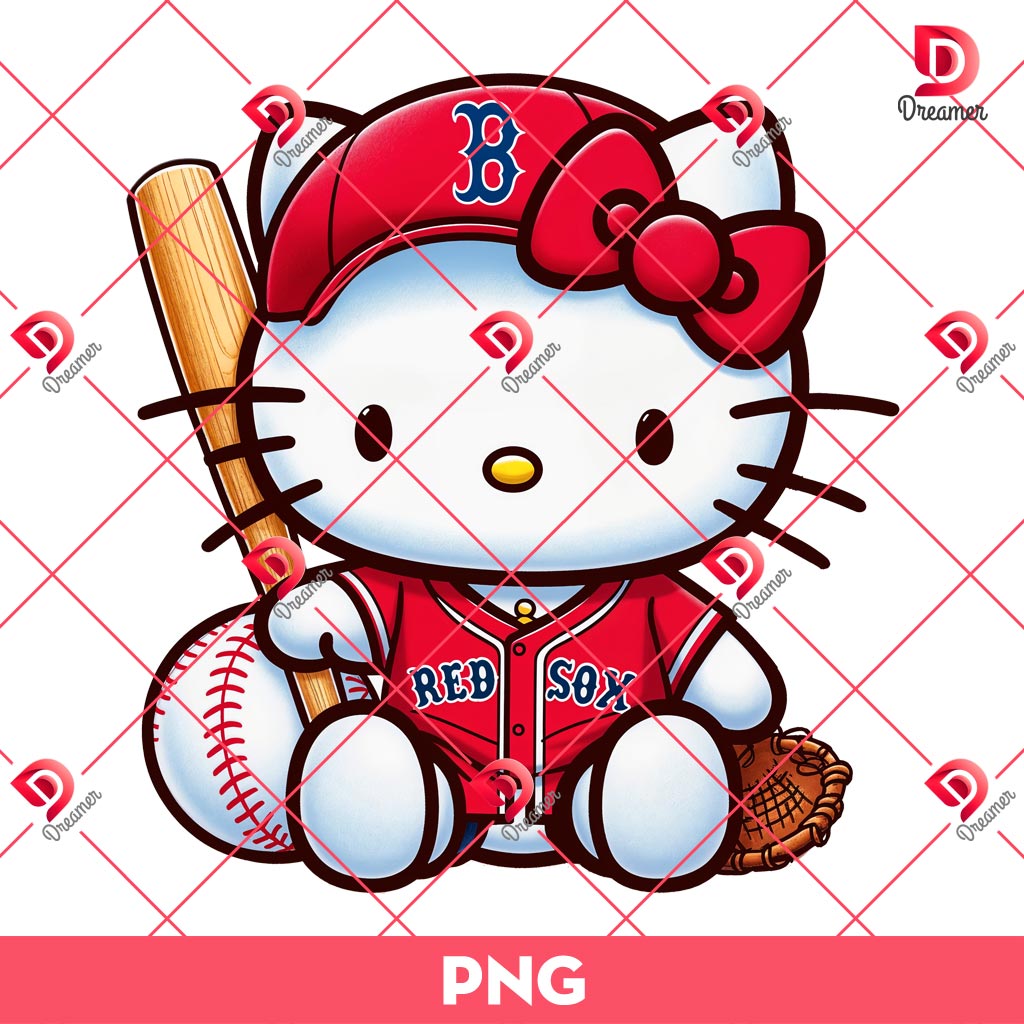 Boston Red Sox Hello Kitty Player PNG, MLB Baseball Hello Kitty Red Sox Team PNG 1 Boston Red Sox Hello Kitty Player PNG, MLB Baseball Hello Kitty Red Sox Team PNG