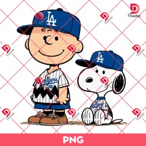 Bundle Snoopy And Charlie Brown LA Dodgers PNG Peanuts Cartoon Los Angeles Dodgers MLB PNG Bundle 4